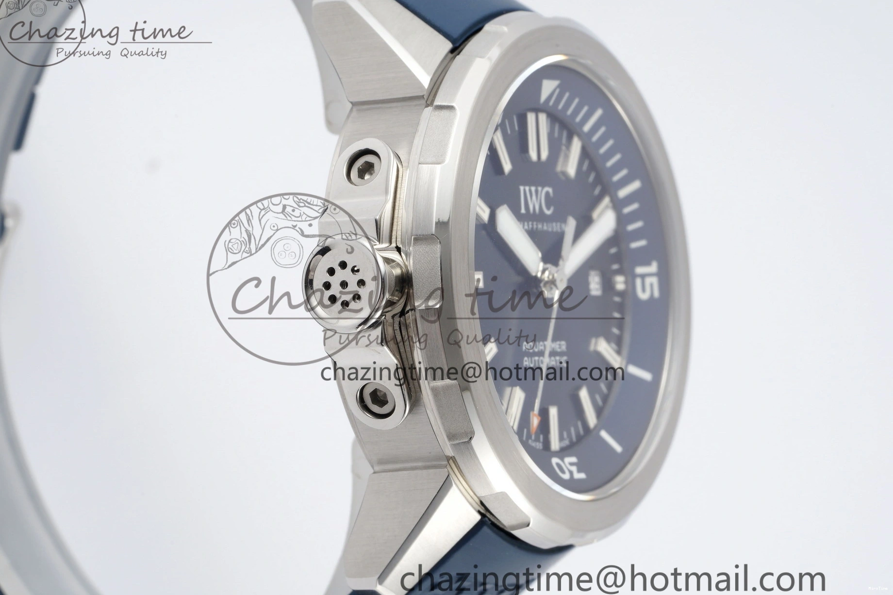 MIROTIME 0518 WellDesigned Aquatimer Automatic SS RSF 1:1 Best Edition Blue Dial on Blue Rubber Strap A 7057